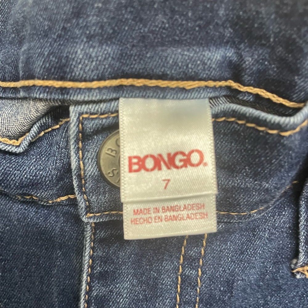 Bongo stretch skinny blue jeans junior size 7 - Picture 3 of 4